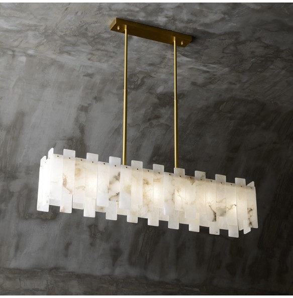 Postmodern LED Natural Marble Pendant Light Home Decor Elegant Suspension Luminaire Lustre Living Room Villa Chandelier