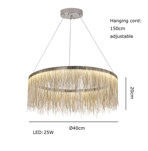 Tassel Pendant Light Modern Suspension LED Hanging Lamp Light Fixture Luxury Home Decor Newest Design Room Decor