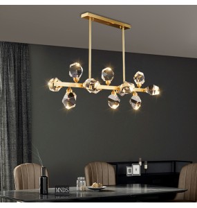 Modern Hanglamp Diamond Crystal Brass LED Hanging Lamp Lustre Gold Pendant Light Luxury Home Decor Living Room Dining Room