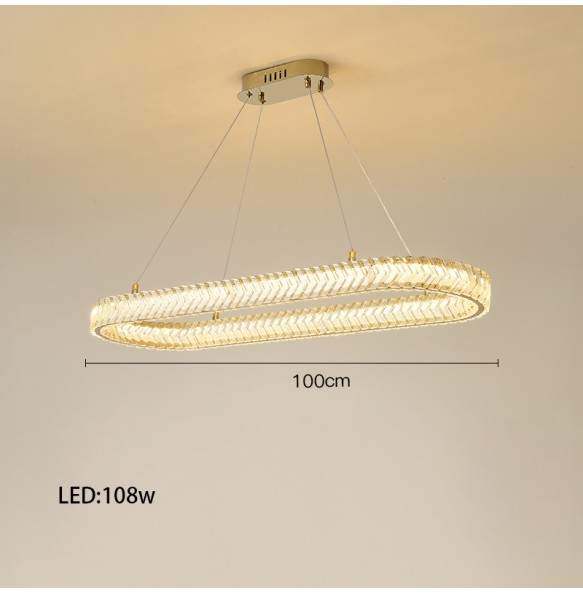 Modern Suspension Arrow Shaped Crystal Gold Round 2024 New Trend Pendant Light Dimmable LED Home Decor Appliance Lobby