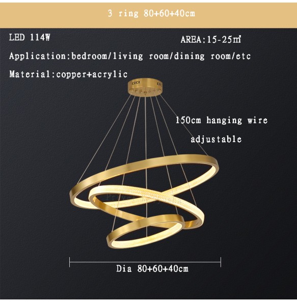 Modern Round Ring Led Pendant Lights Dimmable for Bedroom Dining Living Room Designer Chandelier Home Decor Lusters Luminaires