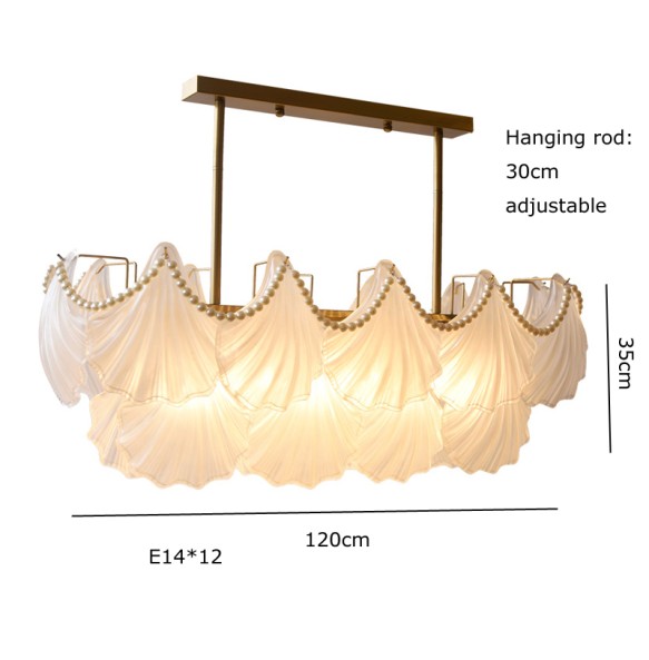 Modern Led Chandelier for Living Room Frosted Glass Luxury Ceiling Lamp Bedroom Dining Kitchen Hanging Pendant Lighting Plating