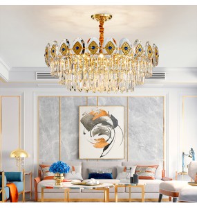 Modern Classic Home Appliance Ceiling Chandelier Lighting Luxury Crystal Lustres Lamparas for Living Room Dining Room