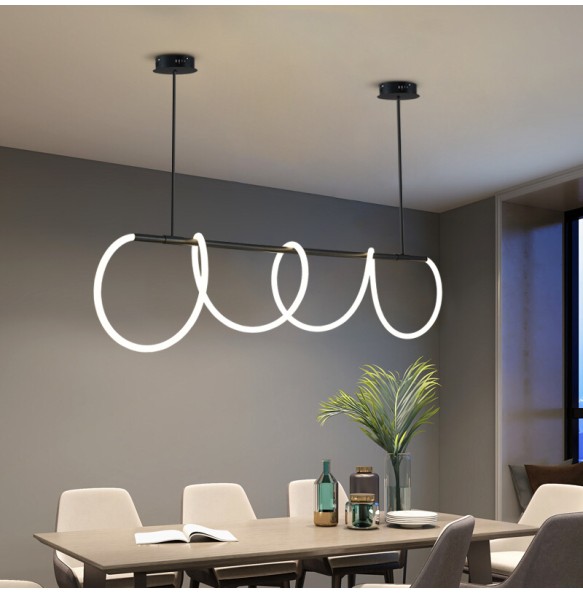 Silicone Pine Pendant Light Line Combination Light Musical Note Shaped Hanging Lamp Home Decor