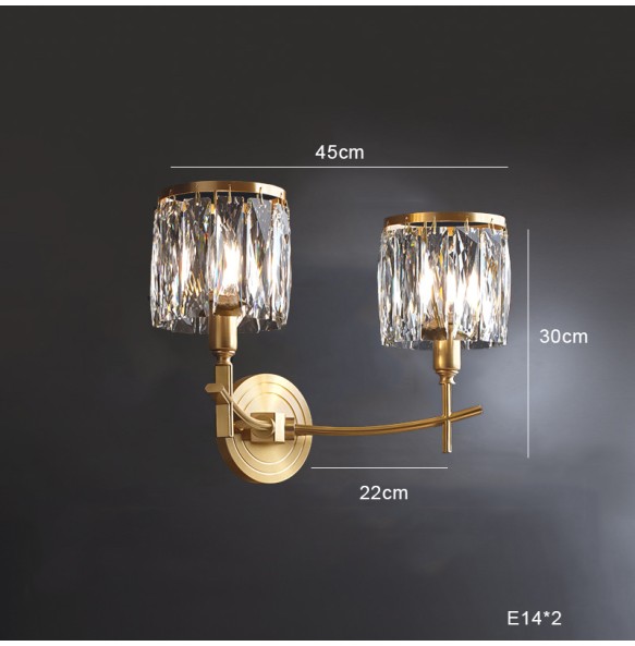 Led Vintage Brass Candle Shape Pendant Lamp New Lustre Home Appliance Crystal Chandelier Dimmable Ceiling Lamparas for Foyer