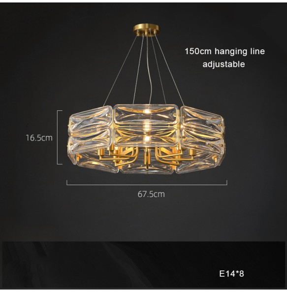 Postmodern New Creative Glass LED Pendant Light Home Decor Dimmable Suspension Luminaire Lustre Chandelier for Kitchen Island