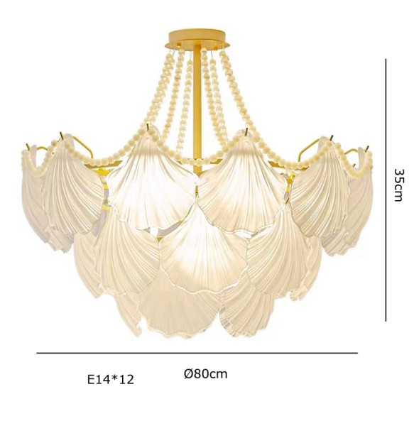 Modern Led Chandelier for Living Room Frosted Glass Luxury Ceiling Lamp Bedroom Dining Kitchen Hanging Pendant Lighting Plating