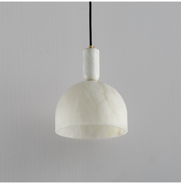 White Small Marble Pendant Light Modern Minimalist Dimmable Led Chandelier Home Decor Lamps for Dining Room Bedroom