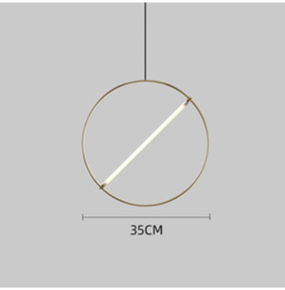 Modern Simple Hanging Lamp LED Suspension Gold Silver Black White Round Pendant Light Home Decor Dining Room Ring Lamps