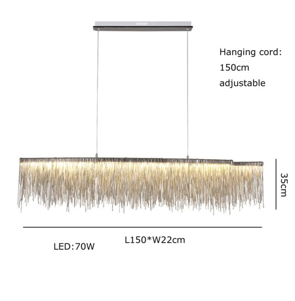 Tassel Pendant Light Modern Suspension LED Hanging Lamp Light Fixture Luxury Home Decor Newest Design Room Decor