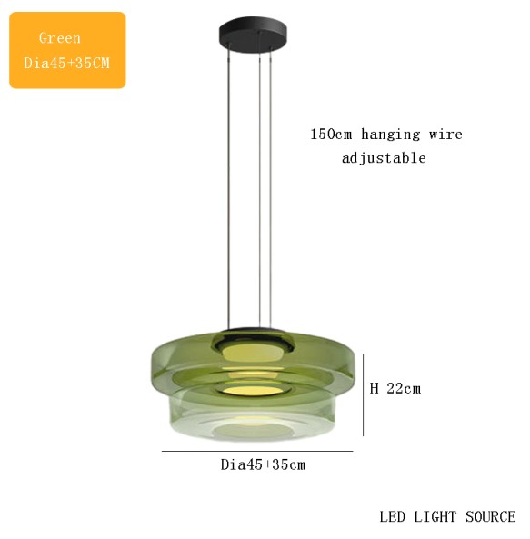 2024 Modern Glass Pendant Light Fixture Pendant Lighting for Kitchen Island Ceiling Light Green Glass Shade Dining Room Lustres