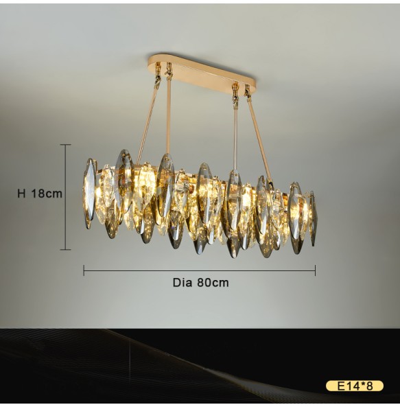 Led Postmodern New Fashion Chandelier Gold Pendant Light Luxury Chandelier Dimmable Living Room Bedroom Decoration Lustre