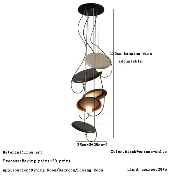 Modern 2024 Creative Ceiling Chandelier Dining Room Lampara Designer New Lustre Cocina Pendant Lights Room Decor 3D Print Lights