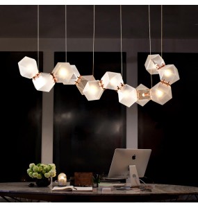 Minimalist Glass Pendant Lights Led Art Decor Long Lamp Chandelier 2024 Suspension Luminaires Lustres for Dining Room Table