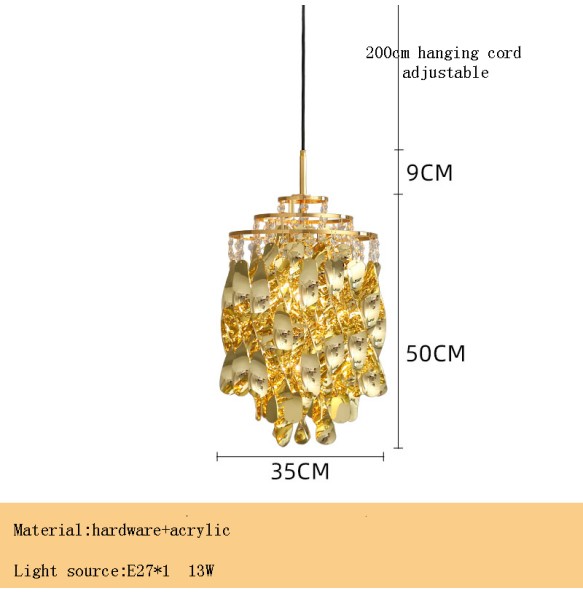 Modern Creative 2024 Pendant Lights Gold Chrome Hanging Lamps over Dining Table Kitchen Island Lighting Fashion