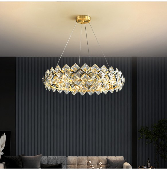 Luxury Cristal Salon Lustres Crystal Led Pendant Lights Home Decor Lamps Decoration Maison Chandelier lampara for Foyer Villa