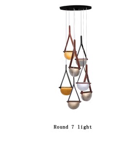 Modern 2024 Ceiling Chandelier Dining Room Lighting Led Clear Glass Pendant Light Lustre Home Decoration Chandelier Staircase