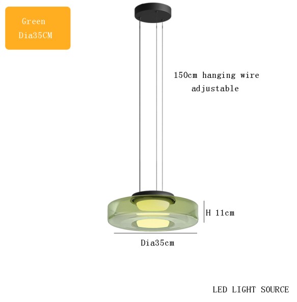 2024 Modern Glass Pendant Light Fixture Pendant Lighting for Kitchen Island Ceiling Light Green Glass Shade Dining Room Lustres