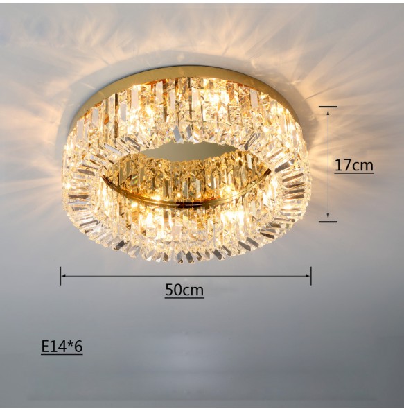 Luxury Gold Crystal Ceiling Pendant Lights Led Home Decoration Hanging Lamps Cristal Lustres over Dining Table Lamparas