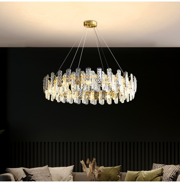 Luxury Cristal Salon Lustres Crystal Led Pendant Lights Home Decor Lamps Decoration Maison Chandelier lampara for Foyer Villa