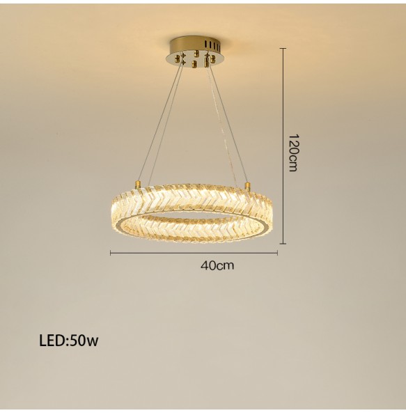 Modern Suspension Arrow Shaped Crystal Gold Round 2024 New Trend Pendant Light Dimmable LED Home Decor Appliance Lobby