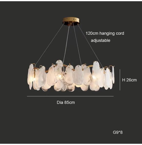 LED Postmodern White Cloud Glass Pendant Light Home Decor Dimmable Suspension Luminaire Lustre Chandelier for Living Room