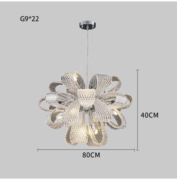 Modern Glass Pinecone Shape Hanging Lamp Art Decor LED Hanglamp Pendant Light Luxury Home Decor Living Room Luxury Chandelier