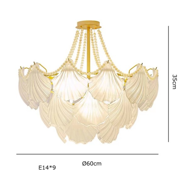 Modern Led Chandelier for Living Room Frosted Glass Luxury Ceiling Lamp Bedroom Dining Kitchen Hanging Pendant Lighting Plating