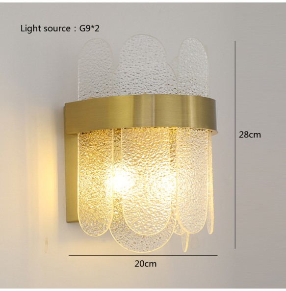 Light Luxury Glass Pendant Light for Ceiling Glass Lustres Lampara Clear Led Chandelier Lighting Home Decor Lampe for Bedroom