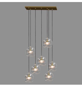 Transparent Glass Ball Ceiling Pendant Light Living Room Hanging Lights Dining Room Chandeliers Living Room Home Decor Lighting