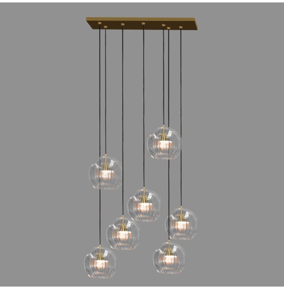 Transparent Glass Ball Ceiling Pendant Light Living Room Hanging Lights Dining Room Chandeliers Living Room Home Decor Lighting