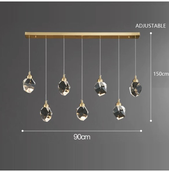 Modern Luxury Staircase Crystal Ceiling Chandelier Long Large Pendant Lamp Home Decor Lustres 2024 Hanglamp Brass Light Fixture