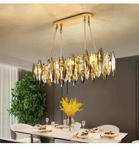 Led Postmodern New Fashion Chandelier Gold Pendant Light Luxury Chandelier Dimmable Living Room Bedroom Decoration Lustre