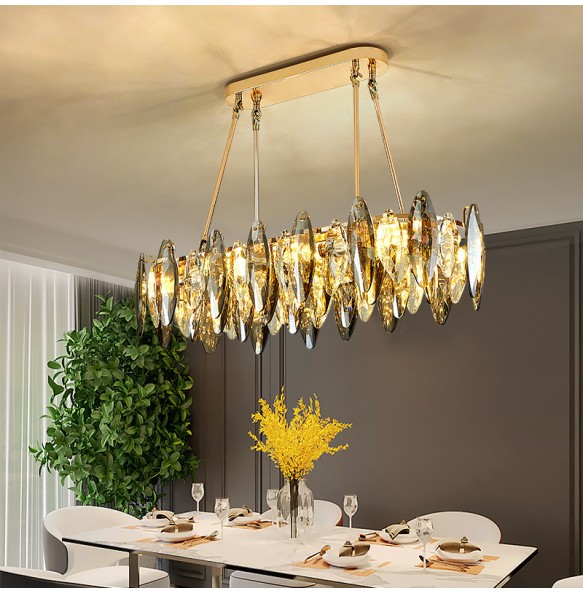 Led Postmodern New Fashion Chandelier Gold Pendant Light Luxury Chandelier Dimmable Living Room Bedroom Decoration Lustre