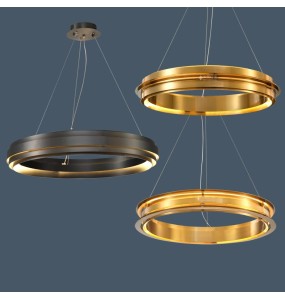 New Design Post-modern Italian Ring Pendant Lamp Home Decor Ceiling Chandelier Led Lustres for Living Room Bedroom Lamparas