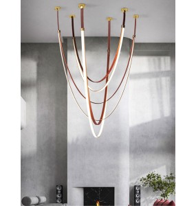 Modern LED High Ceiling Pendant Light 2024 Silicone Art Decor Hanging Lamp for Ceiling Home Appliance Chandelier Living Room