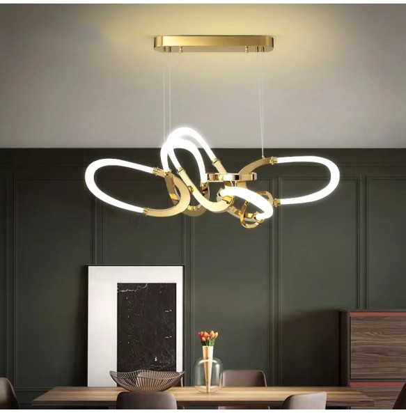 2024 Postmodern Minimalist Ceiling Chandelier Led Dining Room Lamps Lampara Designer Lustre Long Creative Pendant Lights Kitchen