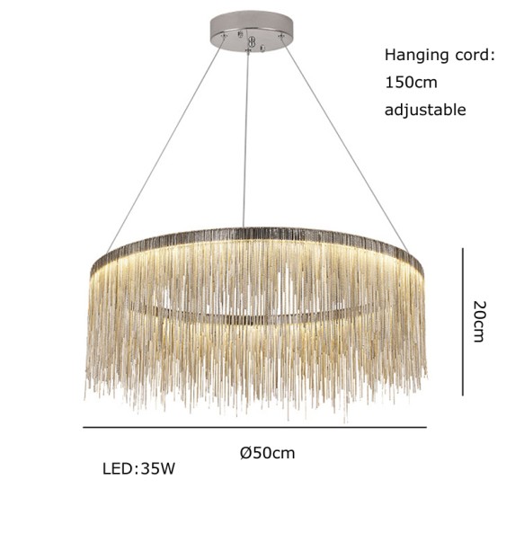 Tassel Pendant Light Modern Suspension LED Hanging Lamp Light Fixture Luxury Home Decor Newest Design Room Decor