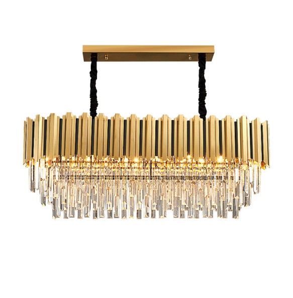 Luxury Gold Silver Crystal LED Light Fixture Lustre Pendant Light Home Appliance Home Decor Living Room Chandeliers