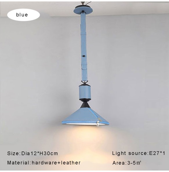 Modern Minimalist Belt Pendant Lamp blue Brown Light Luxury stylish Leather Hanging Lamps for Dining Room Kitchen Island Bedside