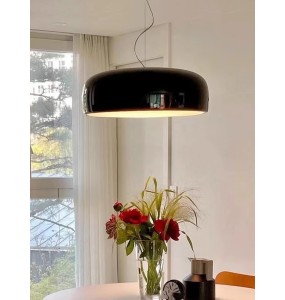 Modern Italian Led Round Minimalist Pendant Lights Black Hanging Lamps over Dining Table Home Decoration Kitchen Island Lustres