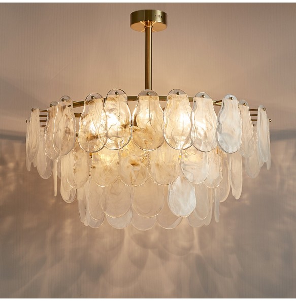 LED Postmodern White Cloud Glass Pendant Light Home Decor Dimmable Suspension Luminaire Lustre Chandelier for Living Room