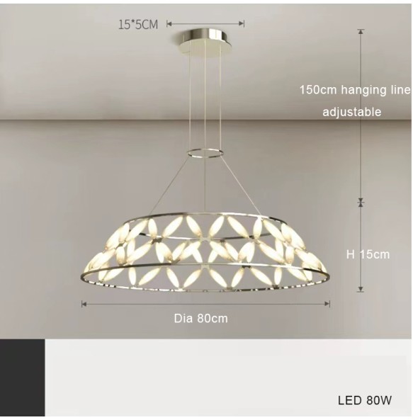 Minimalist Led Pendant Light Fancy Lampshade Suspension Luminaire Lustre Modern Dining Chandelier for 2024 Christmas Decoration