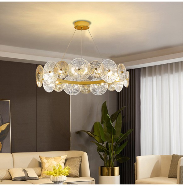 Modern 2024 Luxury Lustres Led Ceiling Pendant Lights Home Decor Suspension Luminaire Decoration Chandelier for Living Room