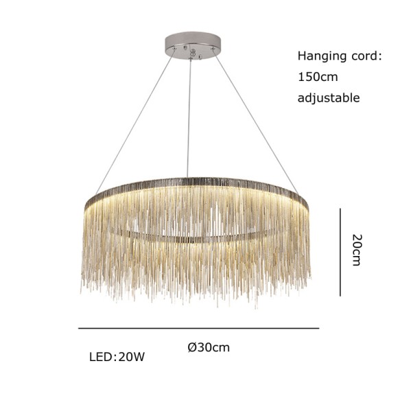 Tassel Pendant Light Modern Suspension LED Hanging Lamp Light Fixture Luxury Home Decor Newest Design Room Decor