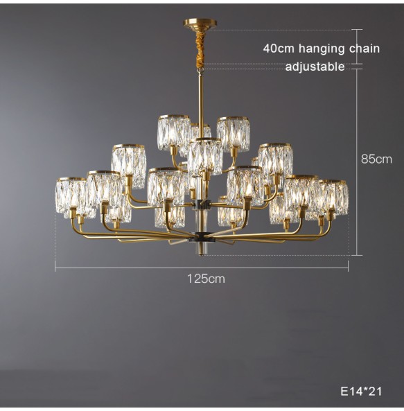 Led Vintage Brass Candle Shape Pendant Lamp New Lustre Home Appliance Crystal Chandelier Dimmable Ceiling Lamparas for Foyer