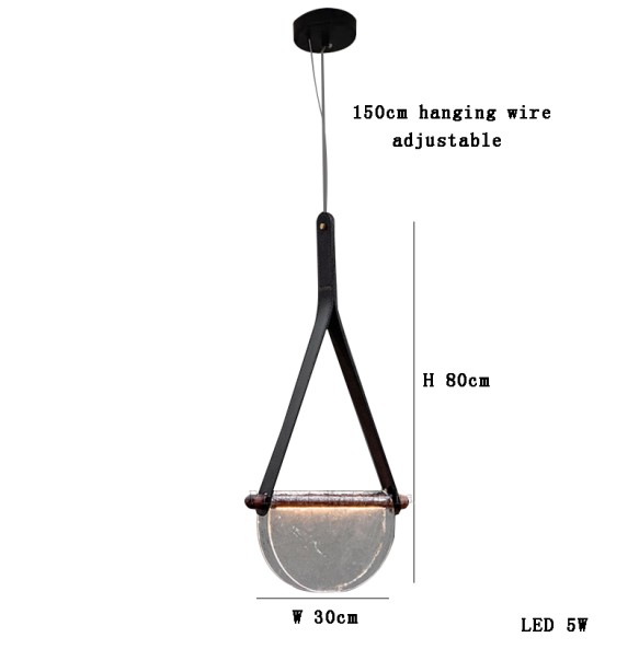 Modern 2024 Ceiling Chandelier Lighting Led Clear Glass Pendant Light Leather Lampe Lustre Living Room Decor Chandelier Lamparas