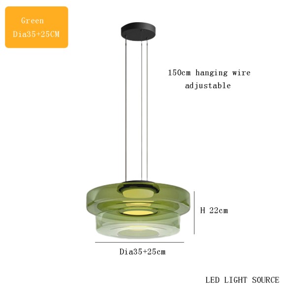 2024 Modern Glass Pendant Light Fixture Pendant Lighting for Kitchen Island Ceiling Light Green Glass Shade Dining Room Lustres