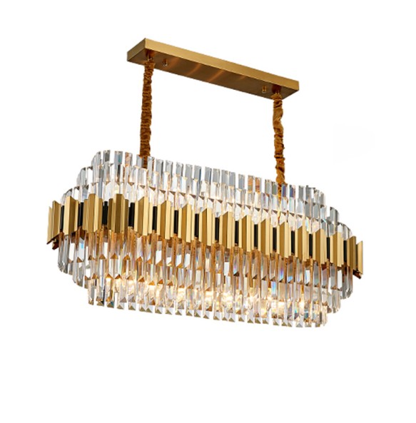 Nordic Gold Crystal Ceiling Chnadelier Home Decor Luxury Hanging Lamps over Dining Table Living Room Lustre Big Lamps