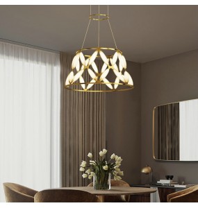 Minimalist Led Pendant Light Fancy Lampshade Suspension Luminaire Lustre Modern Dining Chandelier for 2024 Christmas Decoration